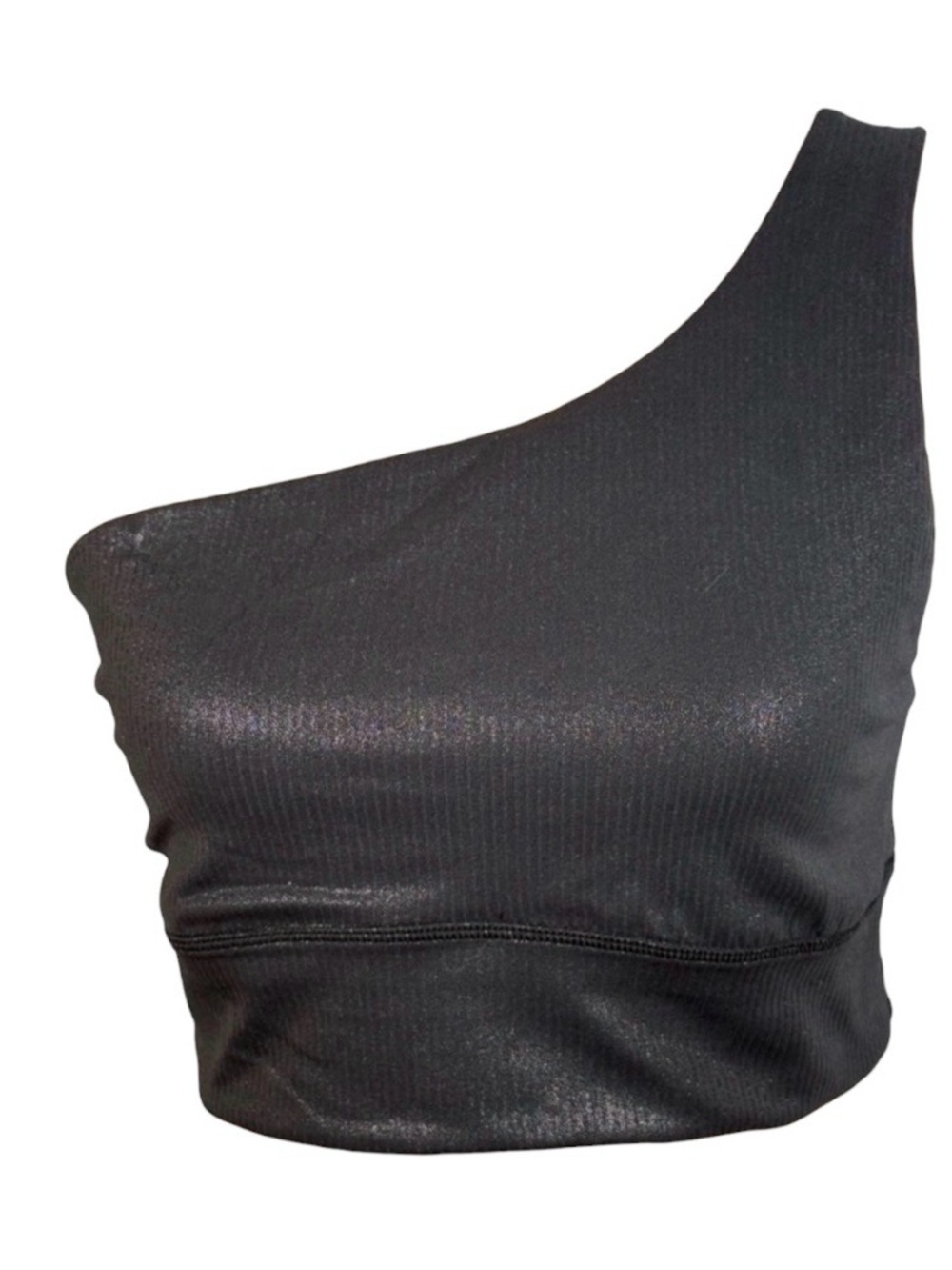 Lululemon Align Asymmetrical Rib Bra C/D *Shine in Black Size 6 NWT - Picture 3 of 4